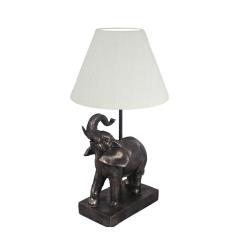Επιτραπέζιο φωτιστικό ελέφαντας μάυρο συνθετικό, Φ27.5x52cm