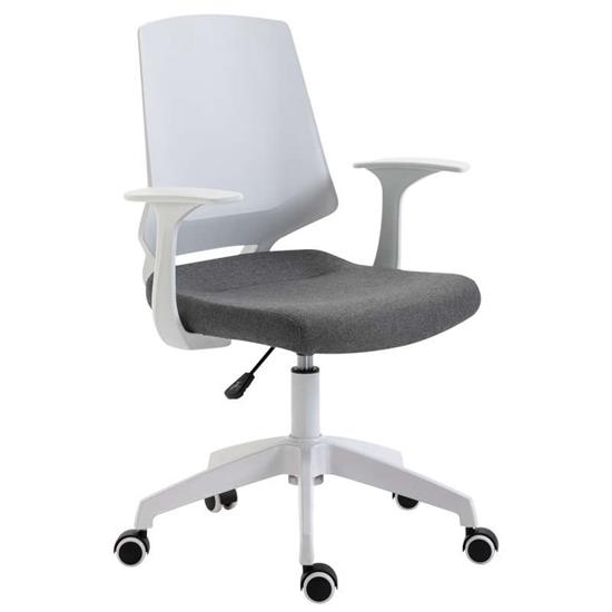 Καρέκλα Γραφείου A1150-W Λευκό Γκρι Ύφασμα 62Χ54Χ92/102εκ.