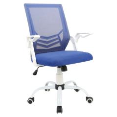 Καρέκλα Γραφείου A1400-W Λευκό/Μπλέ mesh με Ανάκλιση 61Χ57Χ92-102εκ.