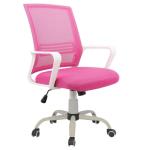 Καρέκλα γραφείου A1600-W Λευκό/Ροζ mesh με Ανάκλιση 60X57X96-103εκ.