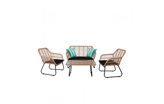 SALSA SET ΚΑΘΙΣΤΙΚΟ ΜΕΤΑΛΛΙΚΟ ΜΑΥΡΟ/WICKER ΦΥΣΙΚΟ SALSA SET ΚΑΘΙΣΤΙΚΟ ΜΕΤΑΛΛΙΚΟ ΜΑΥΡΟ/WICKER ΦΥΣΙΚΟ