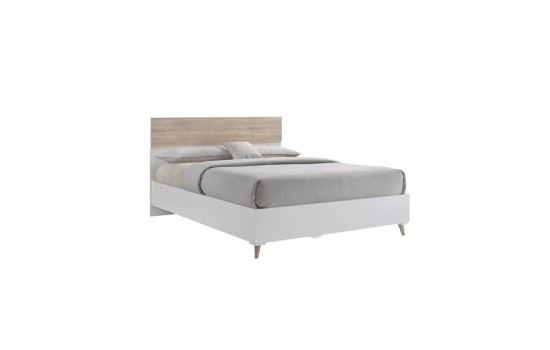 ALIDA ΚΡΕΒΑΤΙ ΔΙΠΛΟ SONOMA/ΑΣΠΡΟ 157x203x100 (Στρώμα 150x200)cm ALIDA ΚΡΕΒΑΤΙ ΔΙΠΛΟ SONOMA/ΑΣΠΡΟ 157x203x100 (Στρώμα 150x200)cm