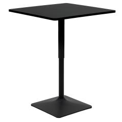 Τραπέζι μπαρ Vegas pakoworld MDF μαύρο-πόδι μαύρο70x70x70-91.5εκ