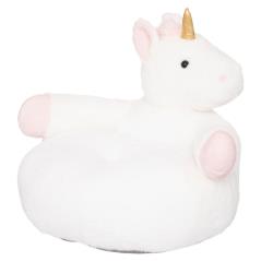 Παιδική πολυθρόνα Unicorn pakoworld λευκό ύφασμα 48x42x45εκ