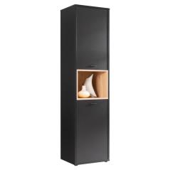 ΒΙΤΡΙΝΑ ΜΕΛΑΜΙΝΗΣ LUCA HM8830 ΜΑΥΡΟ ΦΥΣΙΚΟ 49,8x41,5x195,1 εκ.